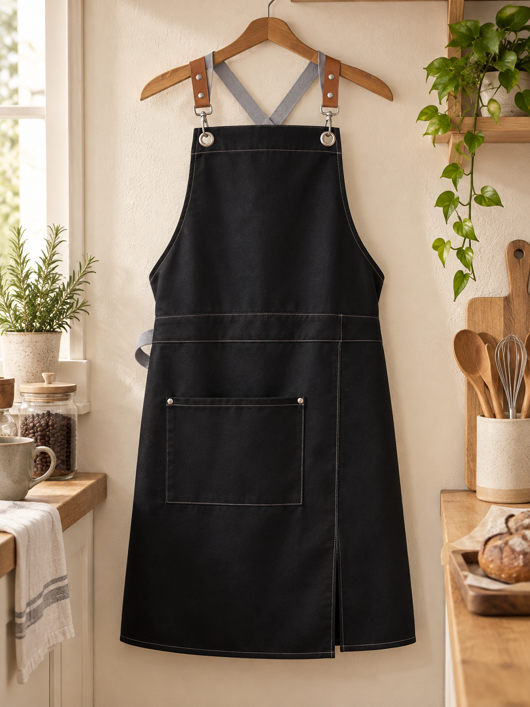 WorkEase Waterproof Canvas Apron — Durable Protection for Any Job — home setting