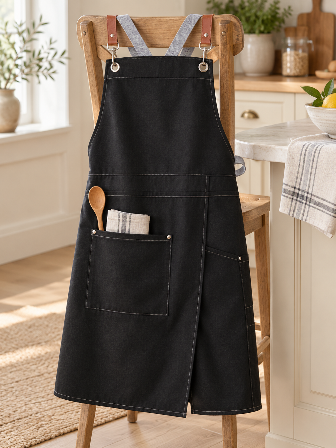 WorkEase Waterproof Canvas Apron — Durable Protection for Any Job — everyday setting