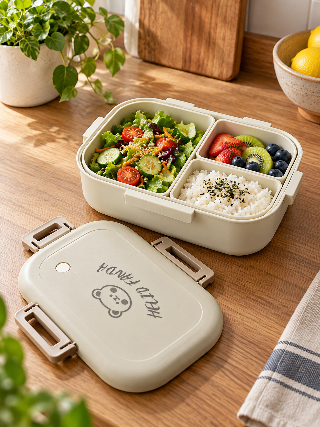 FreshMate Portable Bento Lunch Box – Leak-Proof On-The-Go Meal Prep Solution for Fresh, Tasty Lunches — home setting