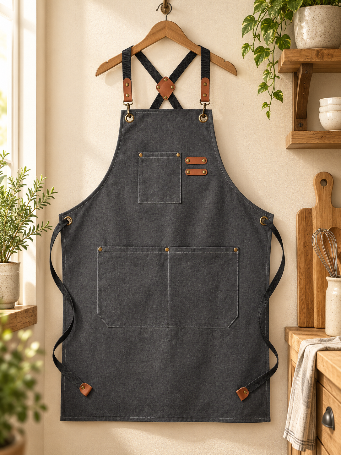 ProWear Canvas Kitchen Apron – Durable, Easy-Clean Apron for Home Chefs — home setting