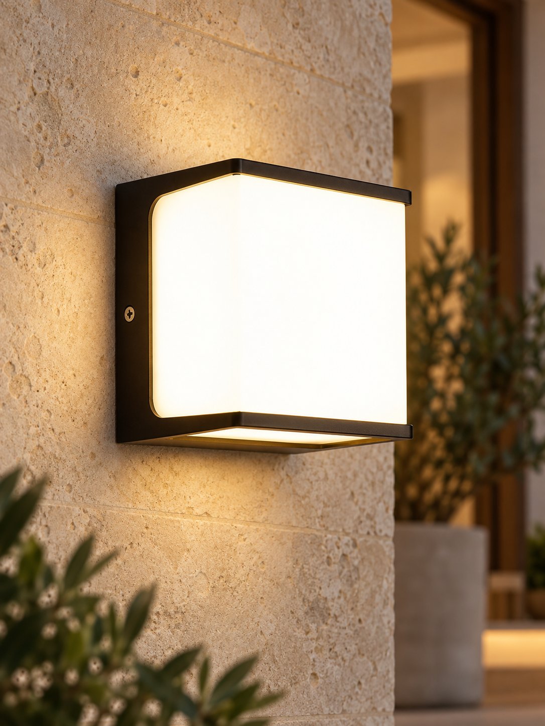Auralen Home — aerocube outdoor wall light modern waterproof led, setting