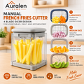 Auralen Home — Manual French Fries Cutter with 4 Blade Dicer Design for Vegetables Fruit and Kitchen Prep