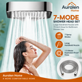 Auralen Home — 7-Mode Shower Head Set with Large Handheld Nozzle and 79-Inch Hose for Bathroom Shower Use (Included Shower head + 1.5-meter Explosion-Proof hose