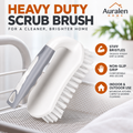 Auralen Home — Heavy Duty Scrub Brush Set with Stiff Bristles and Non-Slip Grip for Bathroom, Kitchen, Carpet and Shower Cleaning