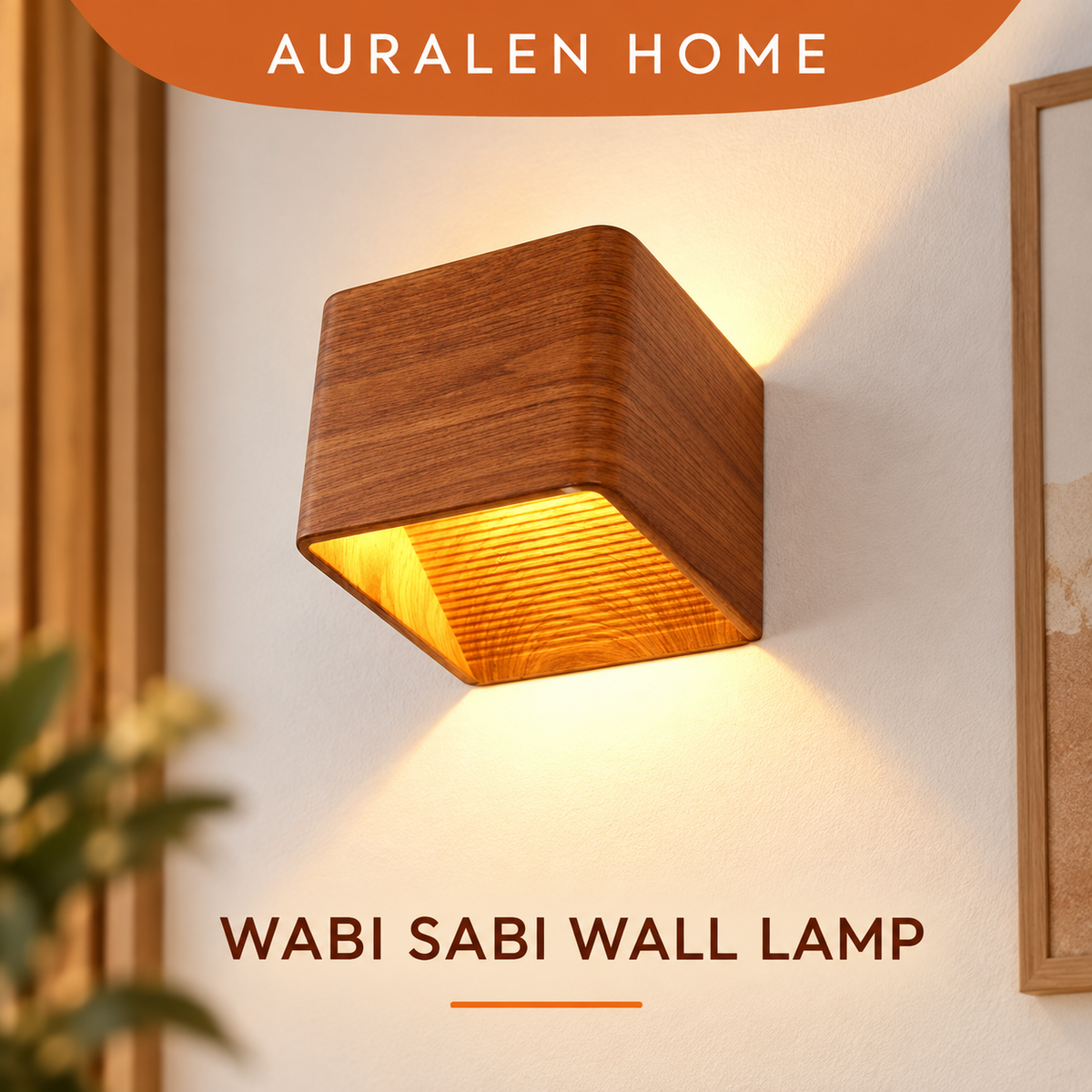 Auralen Home — Wabi Sabi Wall Lamp with Imitation Wood LED Up Down Design for Bedrooms Corridors and Living Rooms