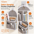 Auralen Home — Fabric Hanging Pocket Organizer for Dorm, Bedside, Wall and Door Storage