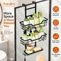 Auralen Home — 3 Tier Hanging Shower Caddy with Soap Holders for Bathroom Door Storage