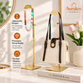 Auralen Home — Adjustable Metal Handbag Display Stand for Purses, Totes, Scarves and Accessories