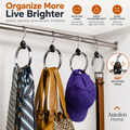 Auralen Home — Circular Closet Organizer Hanger with Rotating Hook for Space-Saving Accessory Storage