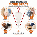 Auralen Home — Double Sided Clothes Hanger with V-Shaped Design for Wardrobe Storage and Organization
