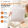Auralen Home — Hanging Pillow Drying Rack with Windproof Double Layer Net Design for Outdoor Laundry Organization