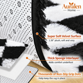 Auralen Home — Nordic-Style Soft Plush Checkered Rug for Living Room, Bedroom, Bedside, or Sofa, Fluffy Polyester Carpet for Home Decoration