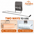 Auralen Home — 2 Pcs Adhesive Paper Towel Holder with Stainless Steel Design for Kitchen, Bathroom, and Cabinet Storage