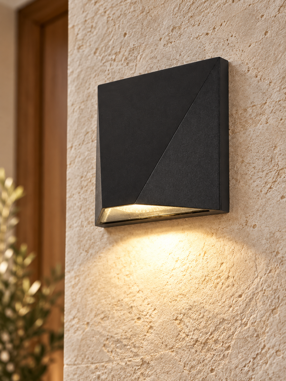 Auralen Home — modern black led wall light 5w waterproof aluminium outdoor lamp, detail