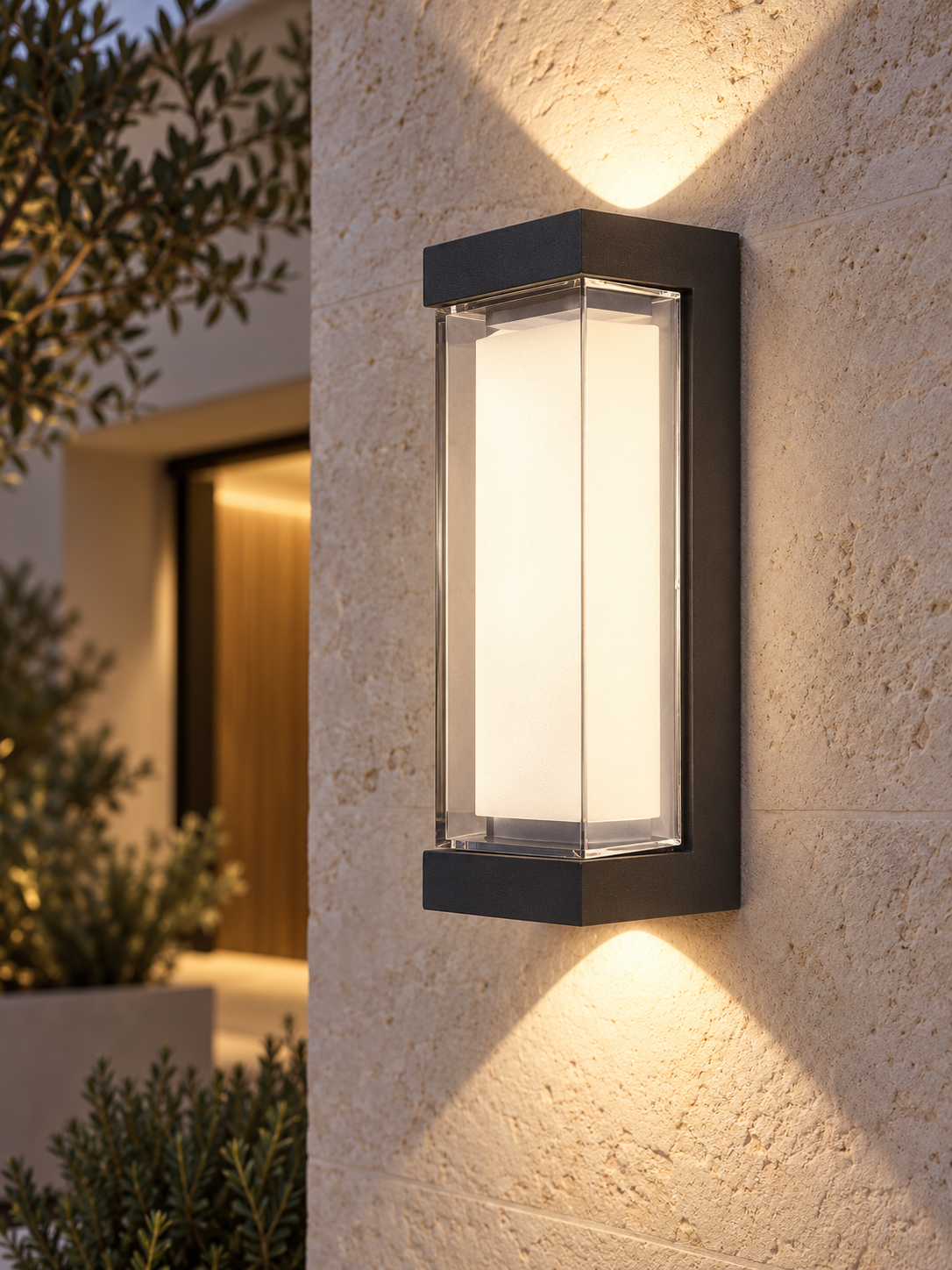 Auralen Home — modern led wall light waterproof up down outdoor sconce, detail