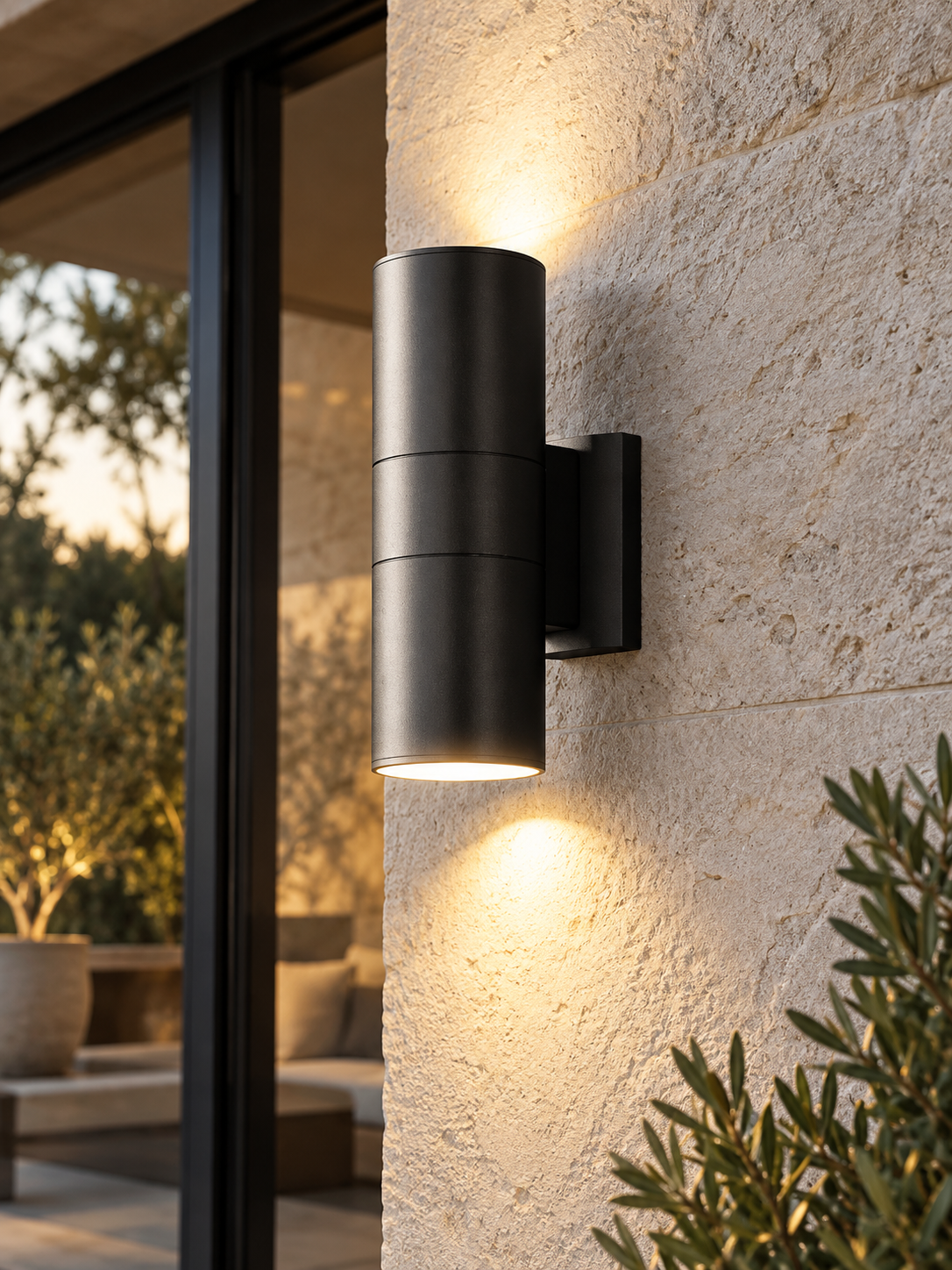 Auralen Home — modern outdoor wall light up down waterproof led sconce, detail