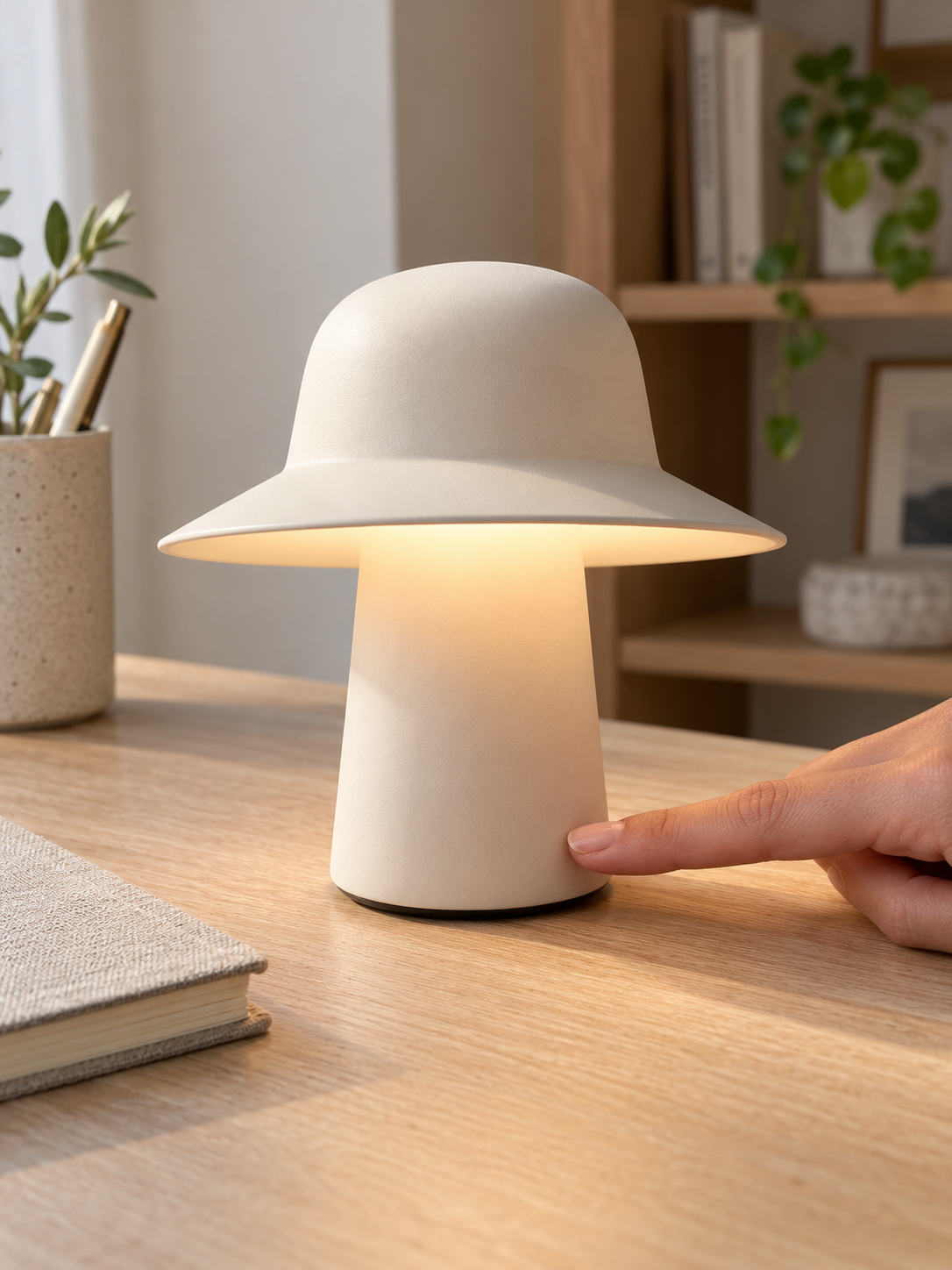 Rechargeable LED Hat-Style Desk Lamp interior scene 2