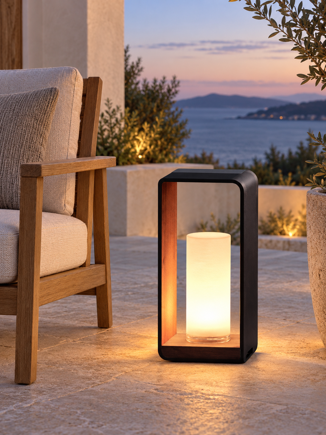 Auralen Home — modern square outdoor led light waterproof solar led light, setting