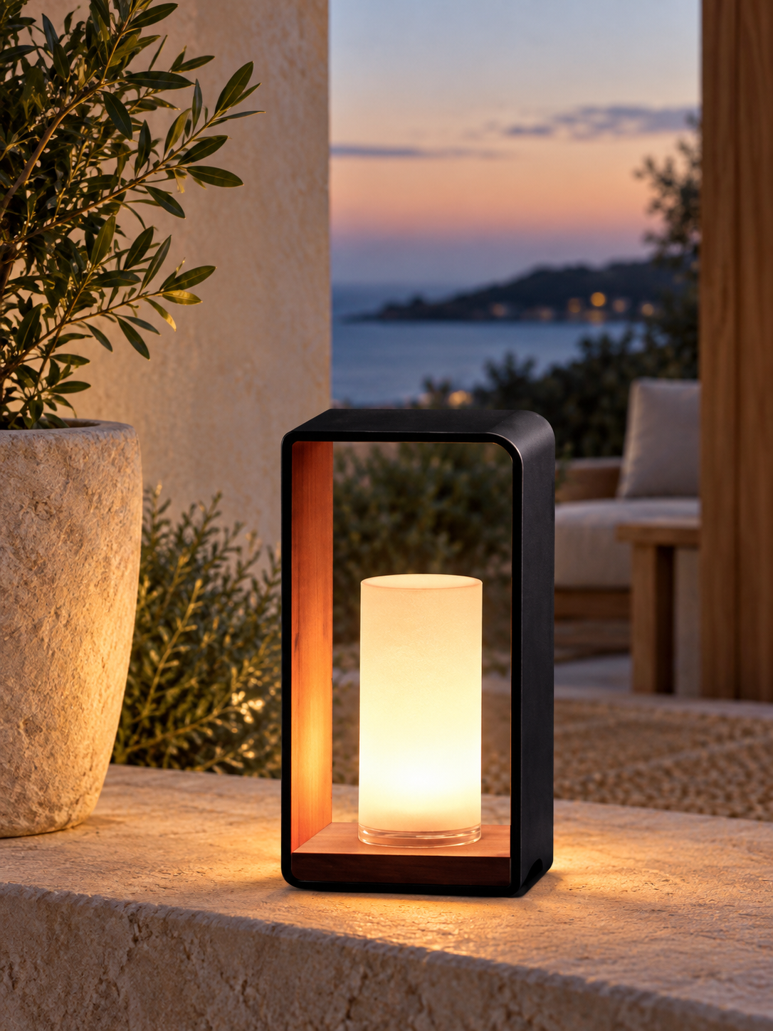 Auralen Home — modern square outdoor led light waterproof solar led light, detail