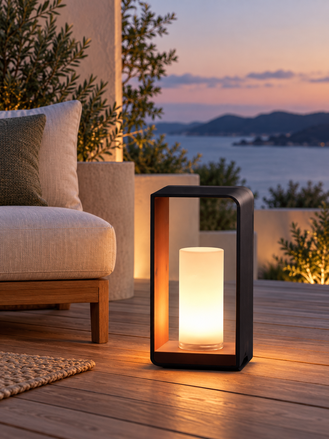 Auralen Home — modern square outdoor led light waterproof solar led light, alternate view