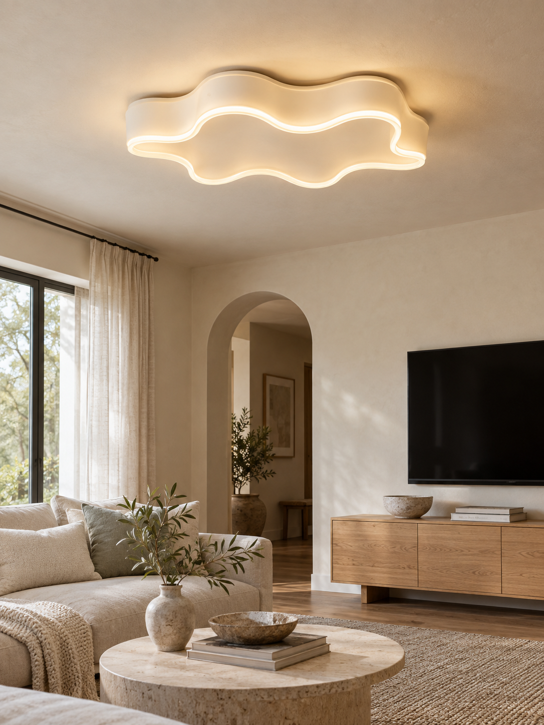 Ripple LED Ceiling Light Fixture interior scene 1