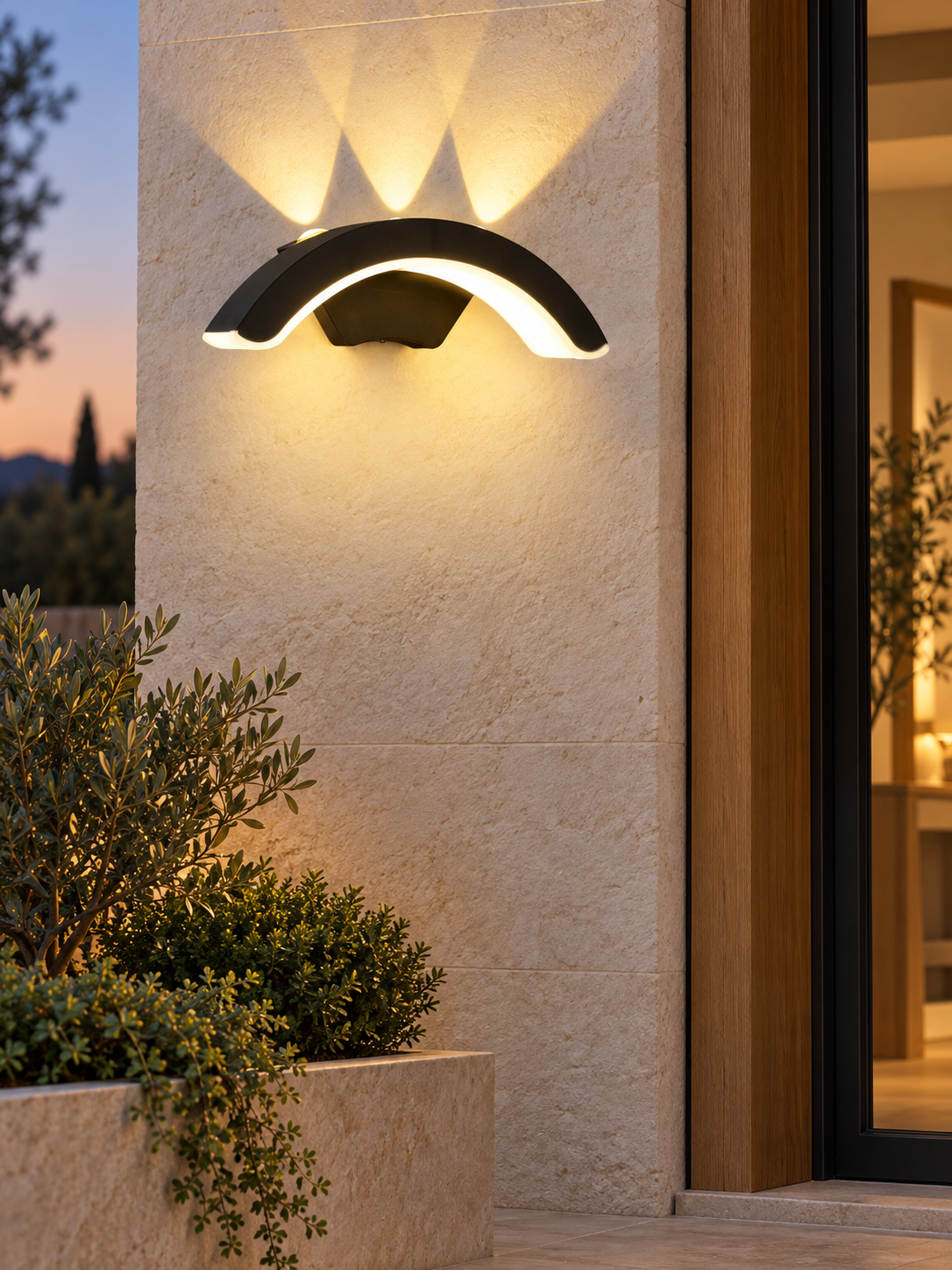 Auralen Home — stormlite waterproof outdoor wall light black exterior wall lantern, alternate view