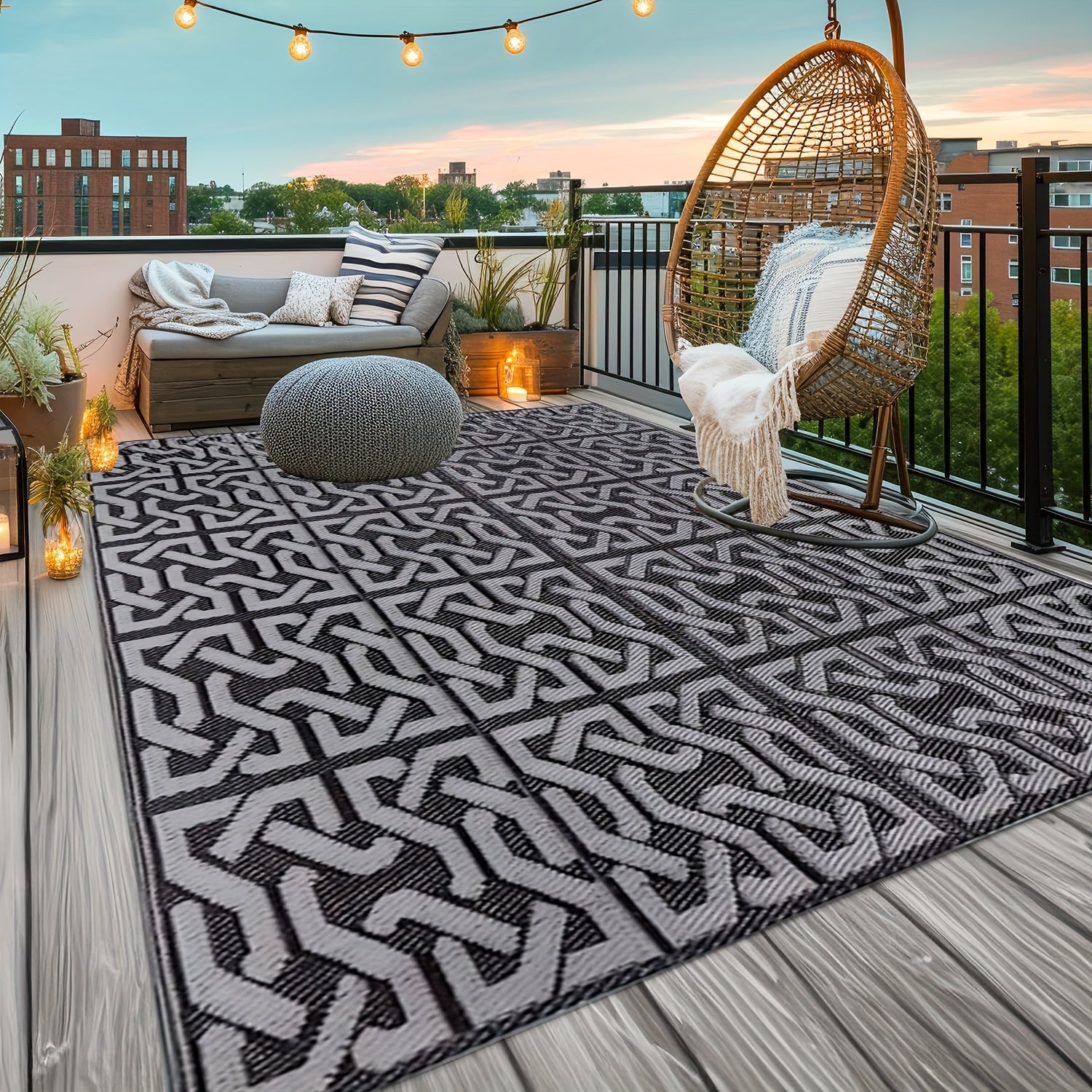 Two-Sided Outdoor Rug for Double the Style