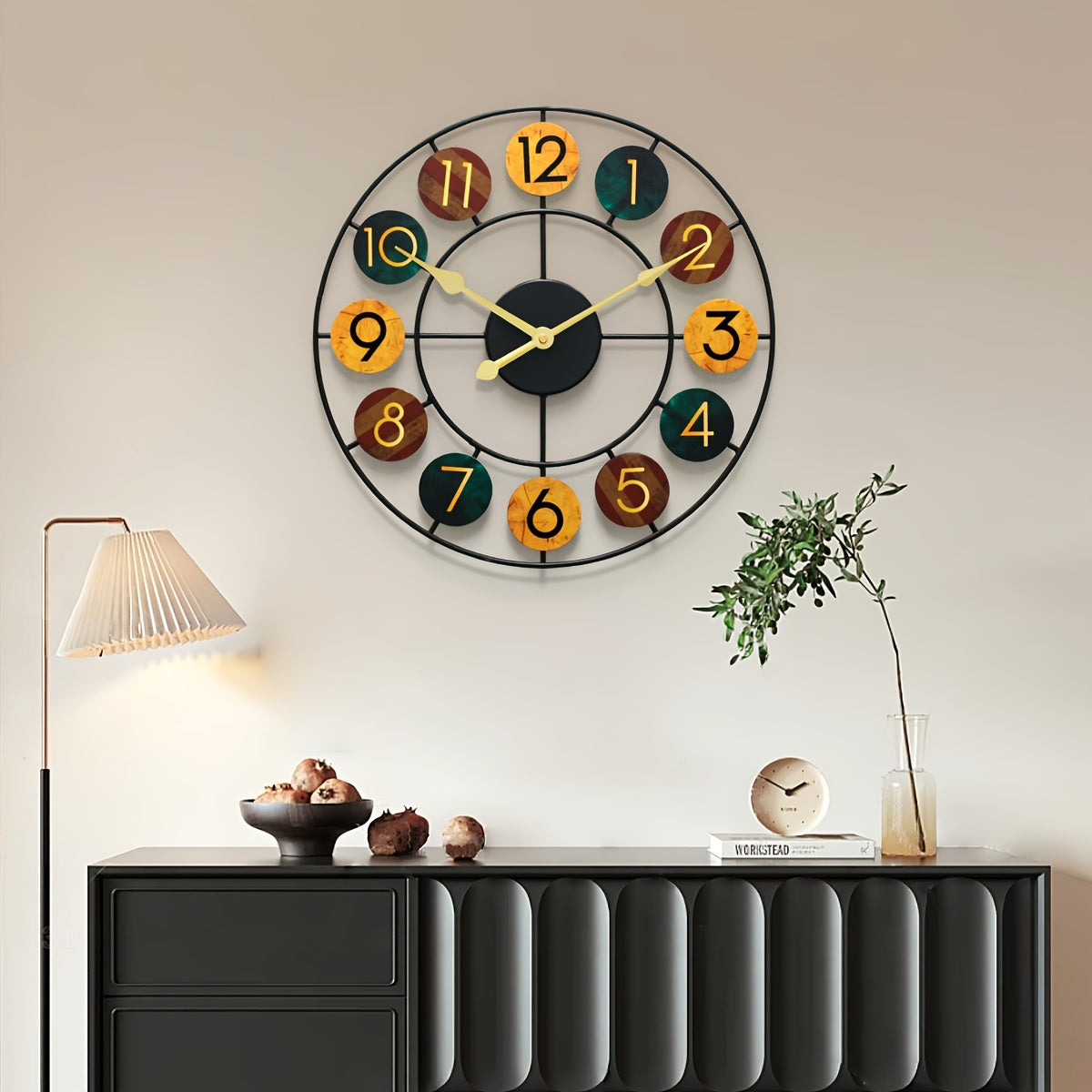Vibrant Color Metal Wall Clock – Modern, Eye-Catching Timepiece