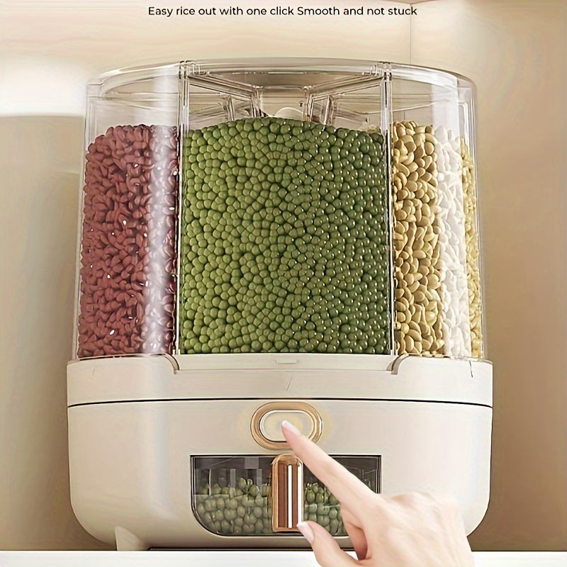 360° Rotating Airtight Food Storage Container for Fresh, Easy-Access Kitchen Organization