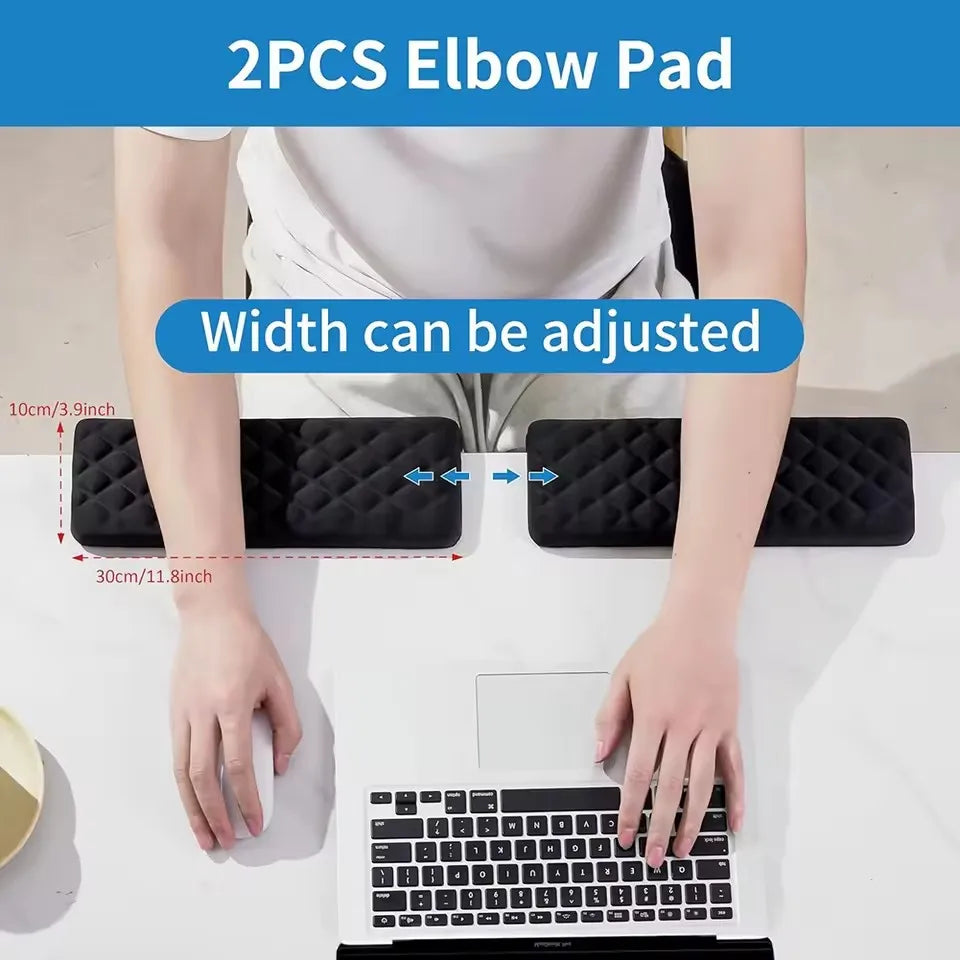 L-Shaped Desk Edge Pad with Memory Foam Design for Office and Gaming Desks