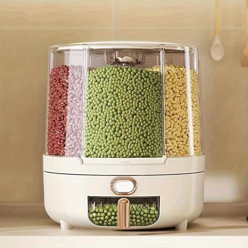 360° Rotating Airtight Food Storage Container for Fresh, Easy-Access Kitchen Organization