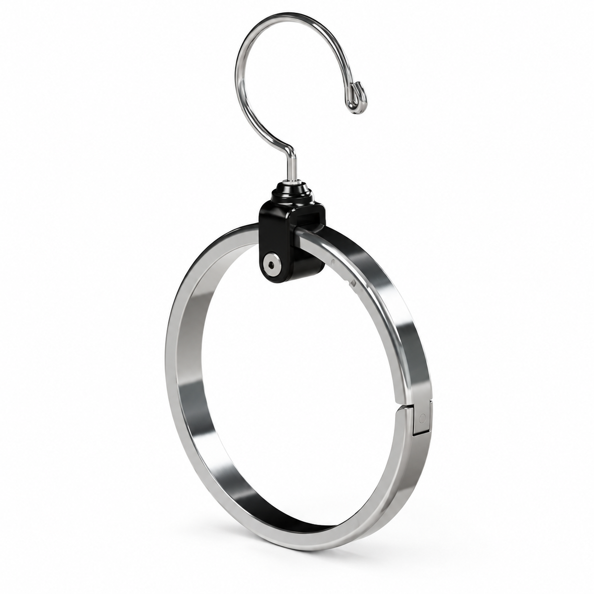 Circular Closet Organizer Hanger with Rotating Hook for Space-Saving Accessory Storage