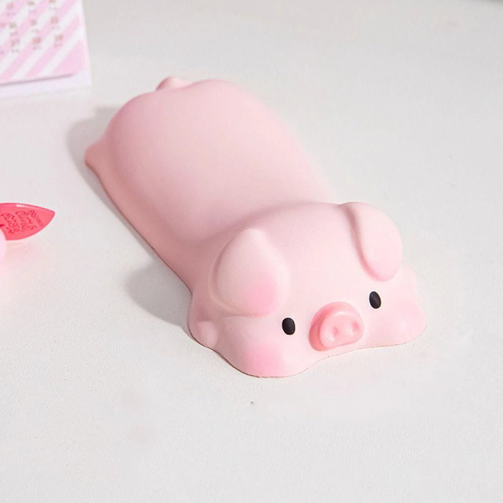 Cute Kawaii PU Wrist Rest Pad for Mouse and Keyboard, Ergonomic Arm Support for Desk Use, Portable 4.92 x 2.56 Inch Elbow and Hand Comfort Pad