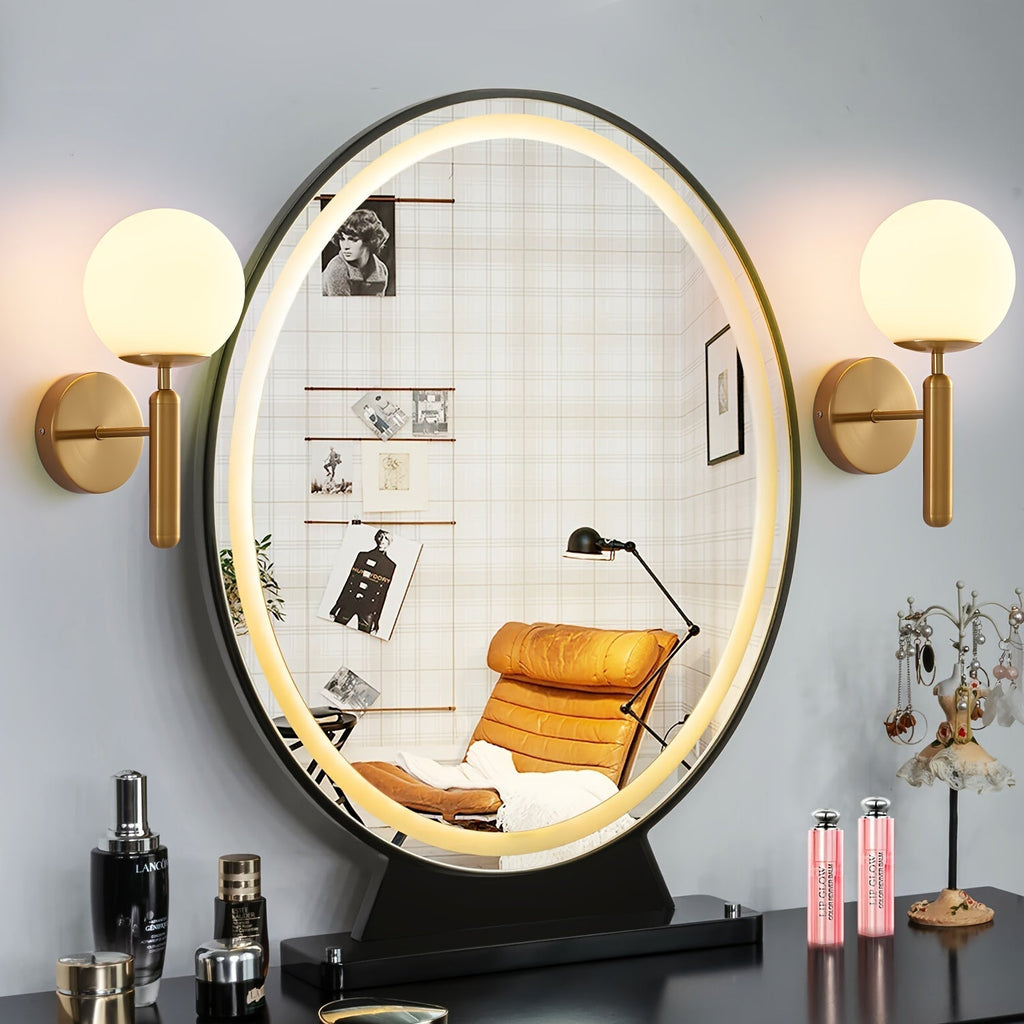 Sleek Modern Glass Globe Wall Sconce for Elegant Ambient Lighting