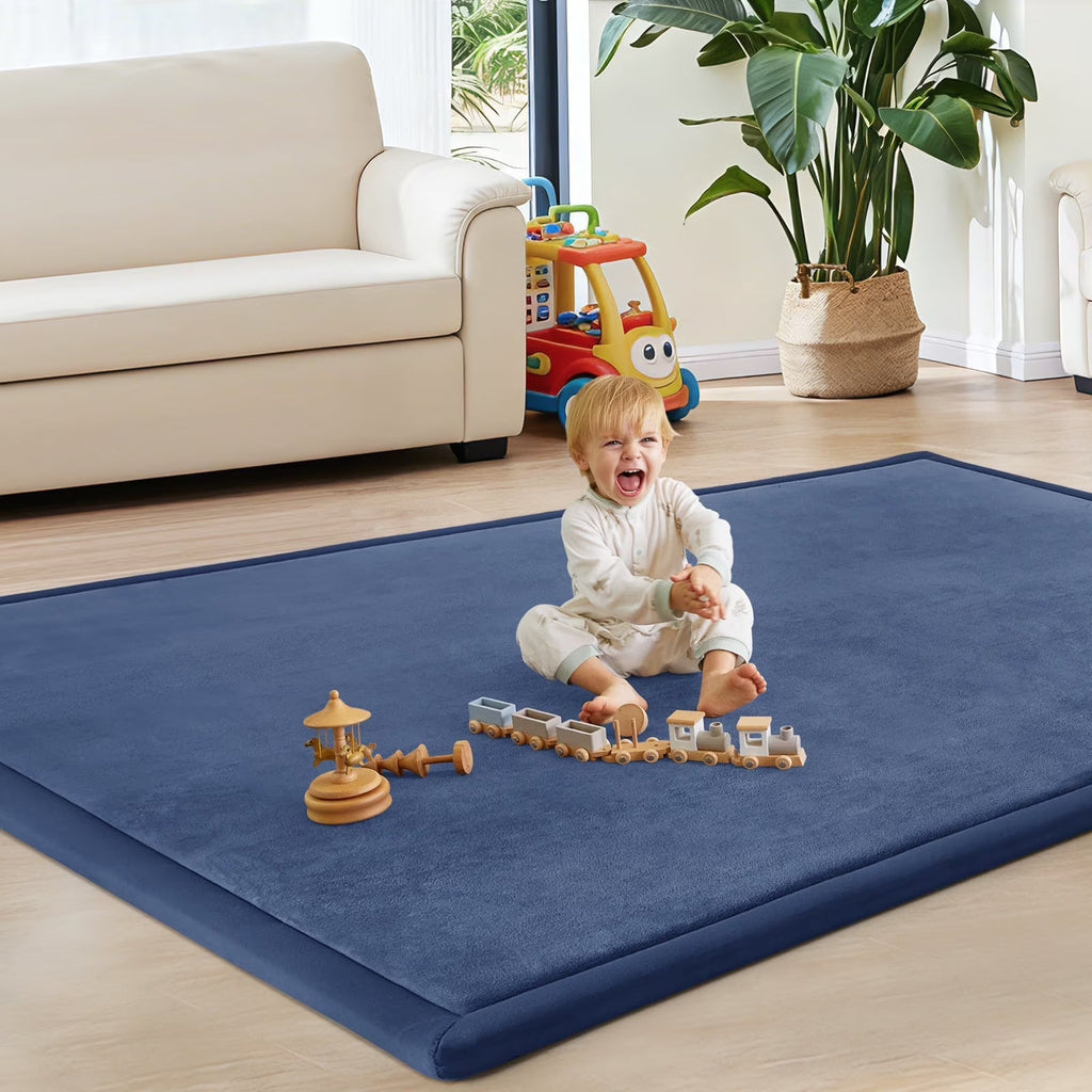Baby Play Mat with 1.3 Inch Foam Padding for Nursery, Playroom and Floor Activities