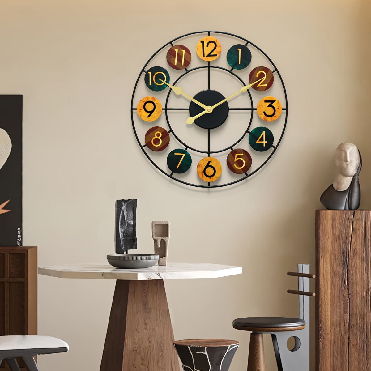 Vibrant Color Metal Wall Clock – Modern, Eye-Catching Timepiece