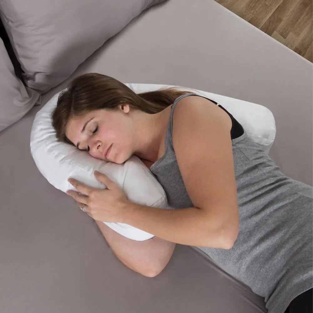 U-Shape Contour Pillow with Ear Space for Side Sleeping and Ergonomic Alignment