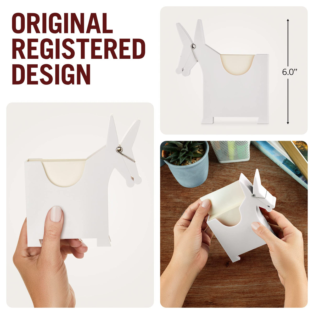 Desktop Memo Holder Acrylic Note Pad Holder for Stationery and Office Desk Notes