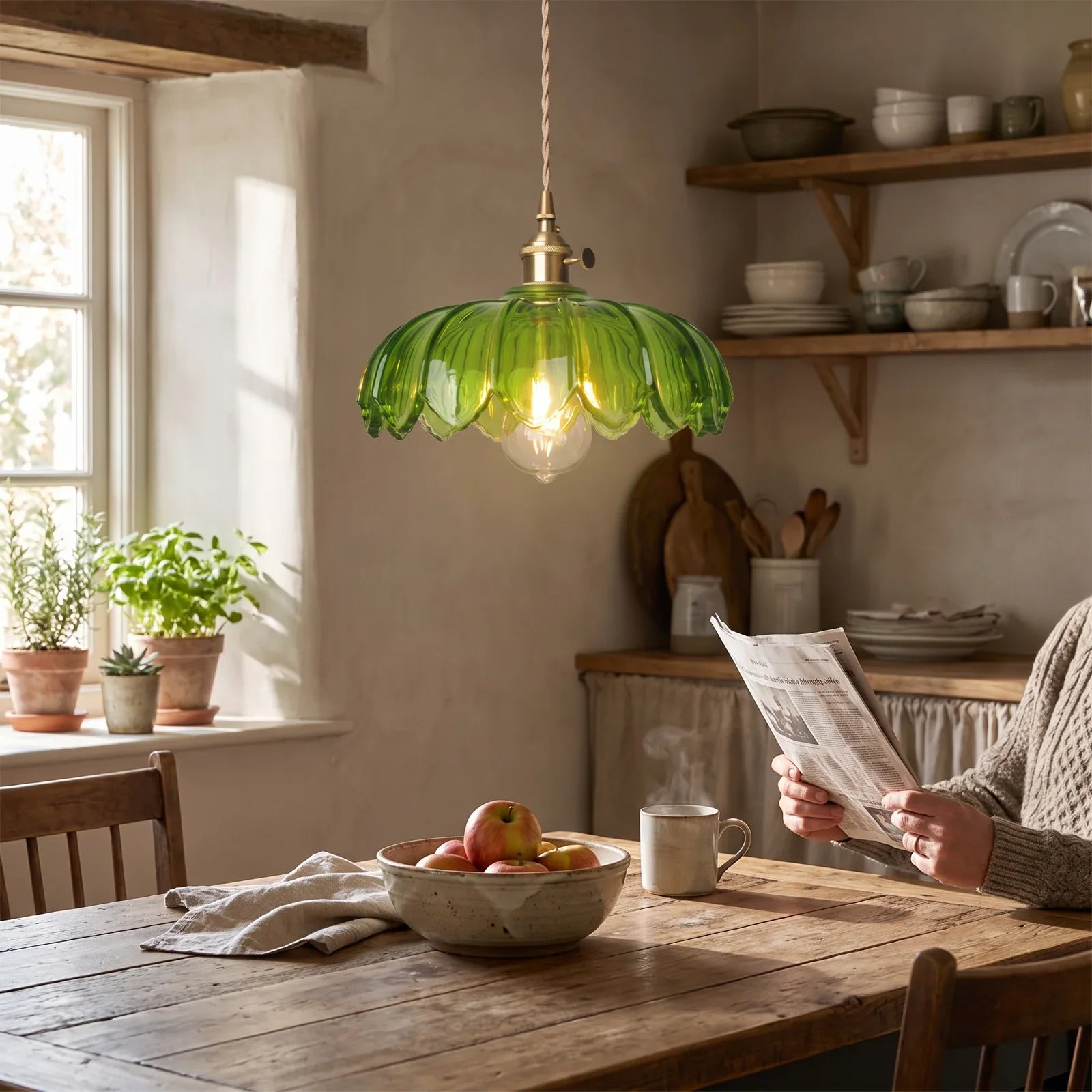 Elegant Vintage Flower Pendant Lamp
