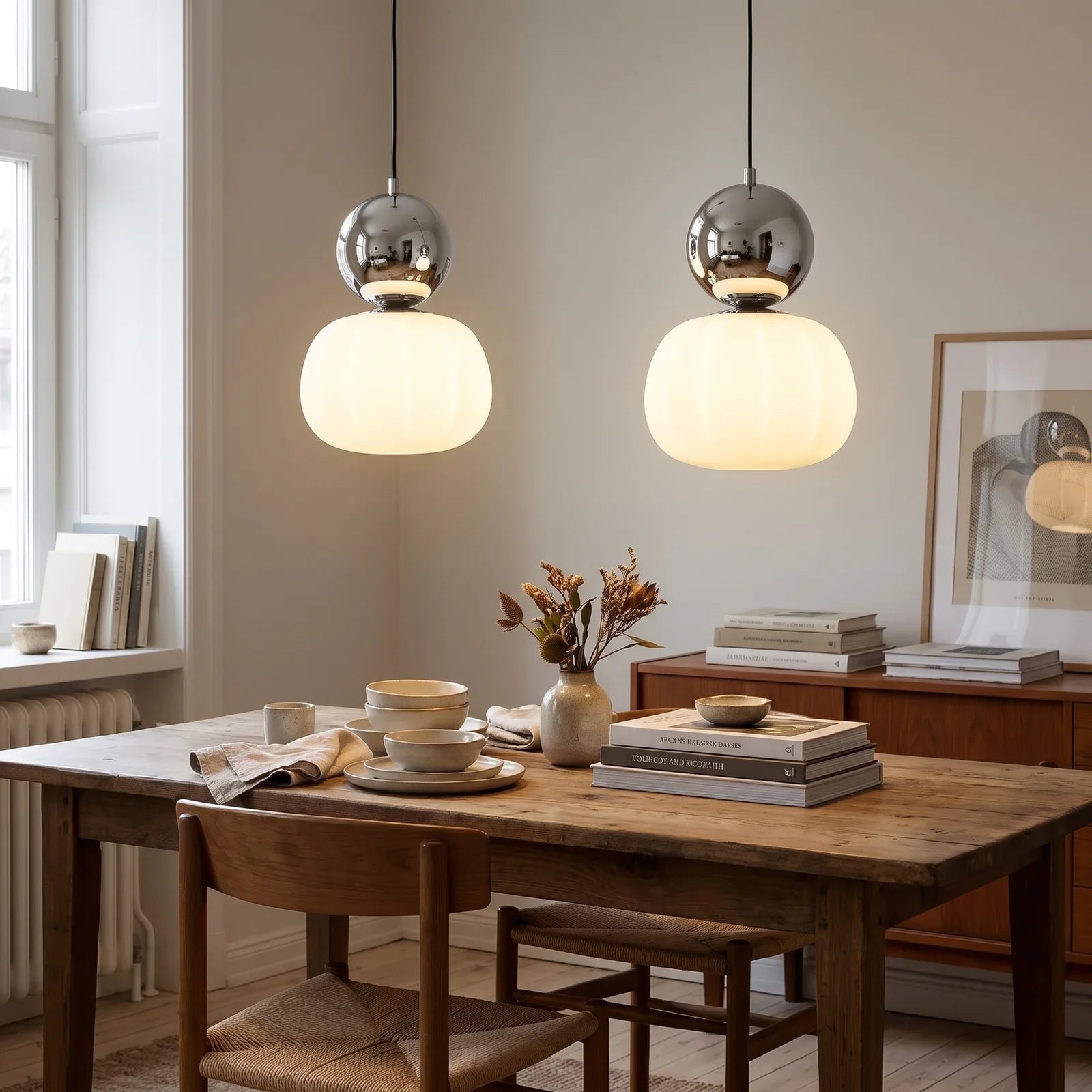 Chic Nordic Pumpkin Pendant Light