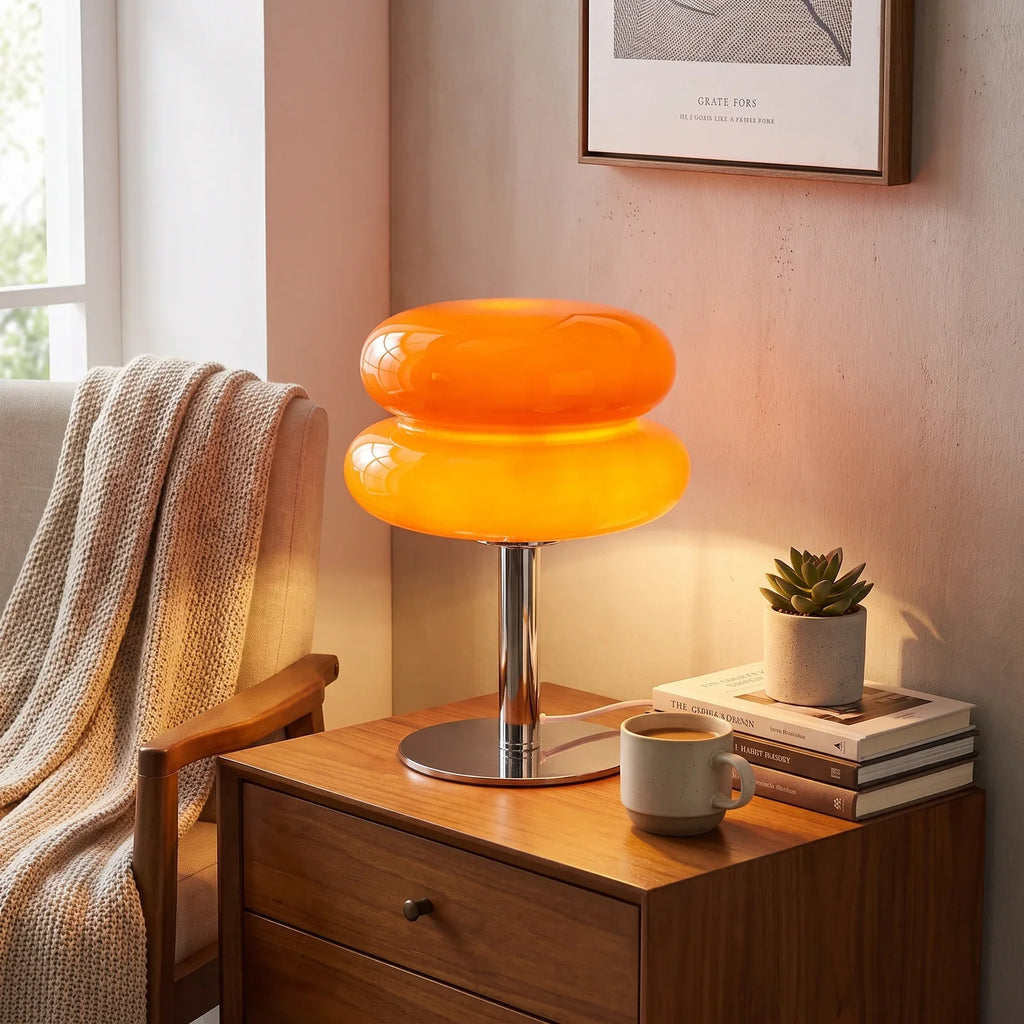 Italian Designer Glass Table Lamp - Sleek, Modern Illumination for Your Home