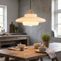 Modern White Glass Pendant Light