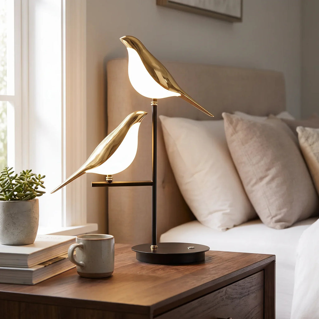Golden Birdlight Wall Lamp - Elegant Accent Lighting