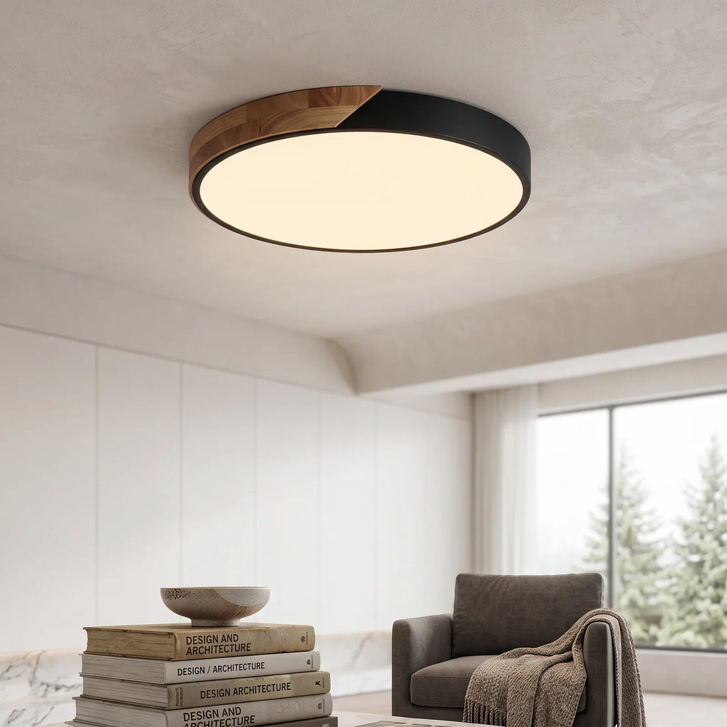Nordic-Style Wooden LED Ceiling Light