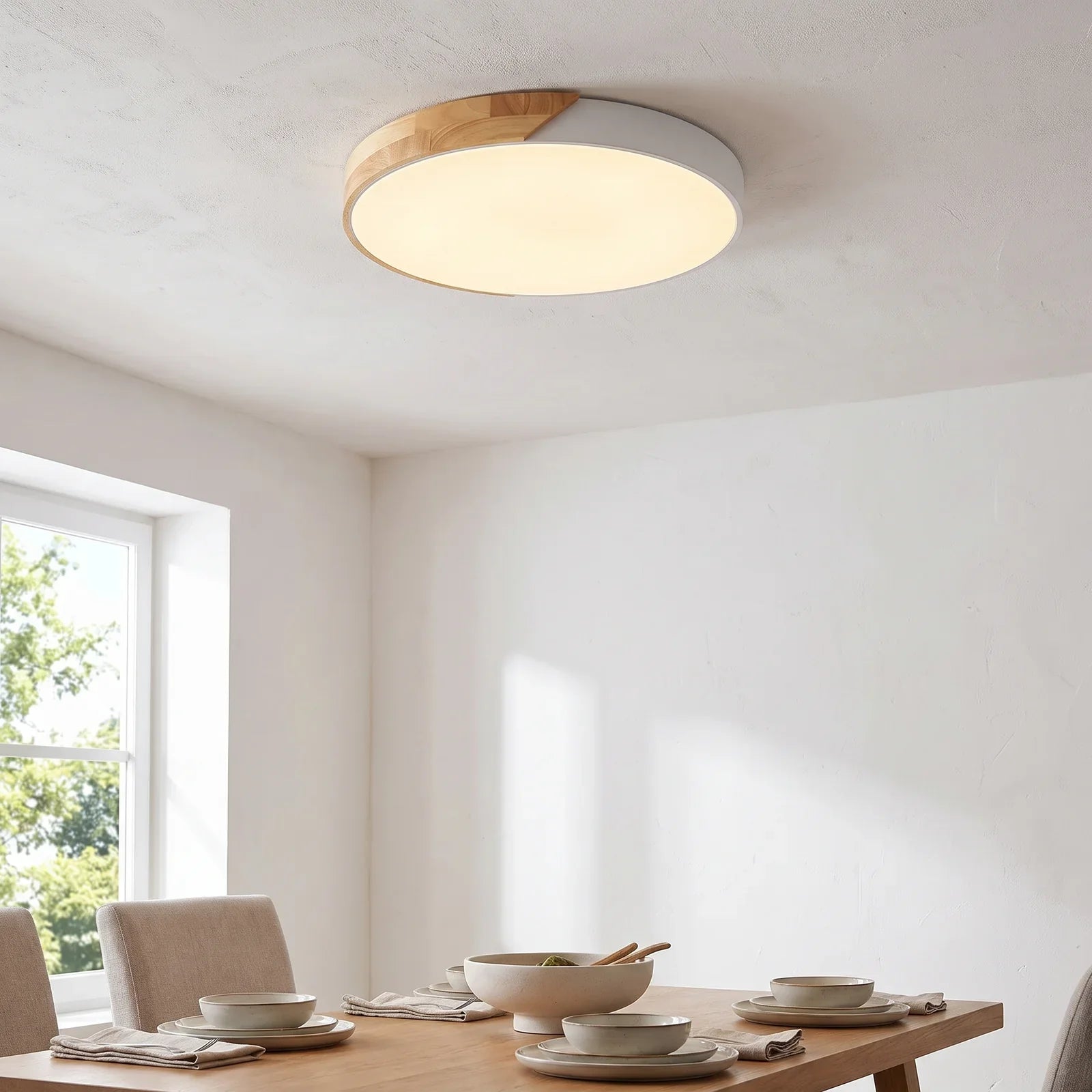 Nordic-Style Wooden LED Ceiling Light