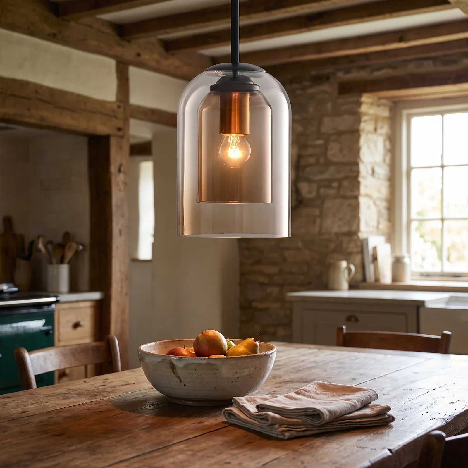 Nordic Glass Pendant Light - Sleek Minimalist Glass Fixture for Modern Interiors