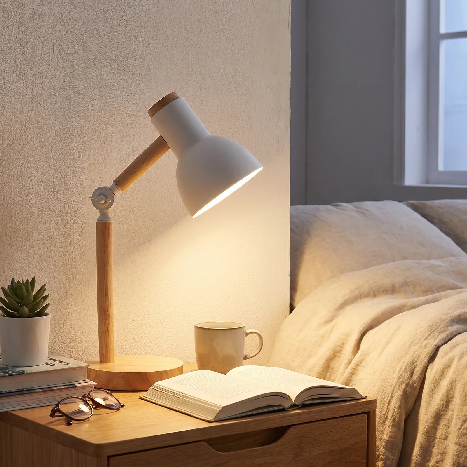 Nordic Wooden Desk Lamp - Sleek, Minimalist Lighting for Your Desk
