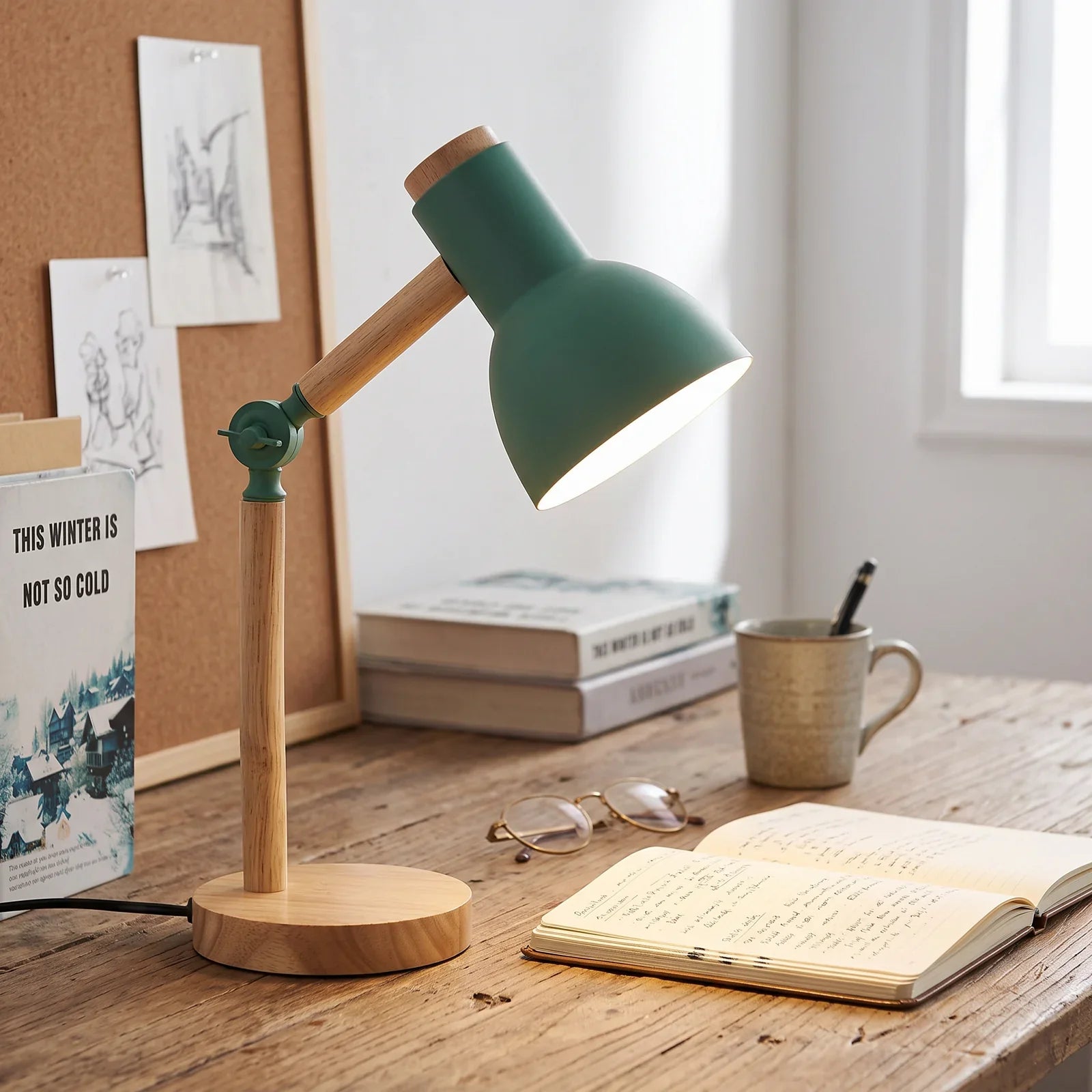 Nordic Wooden Desk Lamp - Sleek, Minimalist Lighting for Your Desk