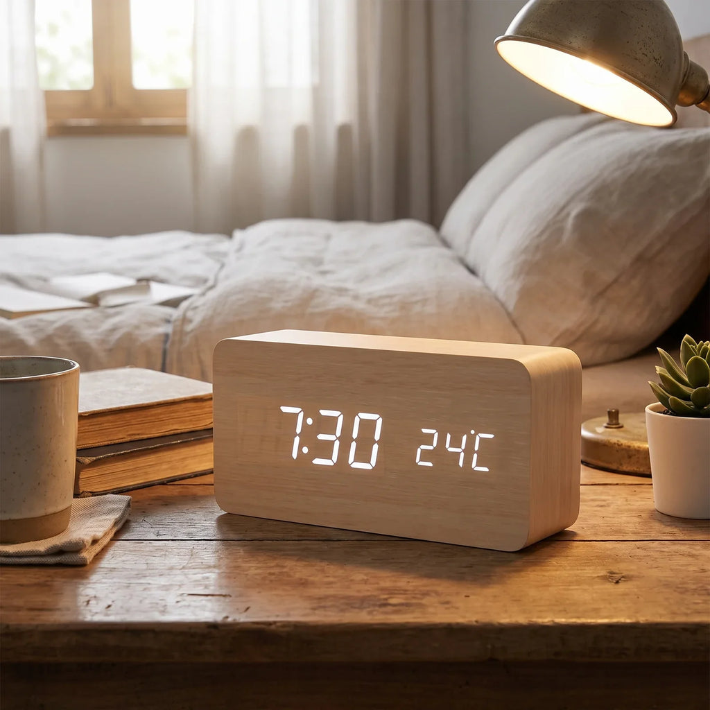 Smart LED Alarm Clock with Bright, Crisp Display