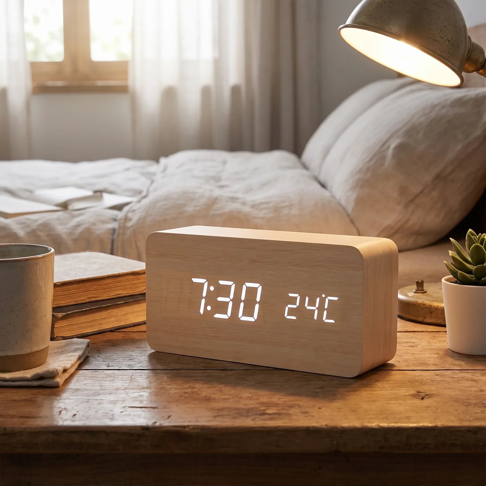 Smart LED Alarm Clock with Bright, Crisp Display
